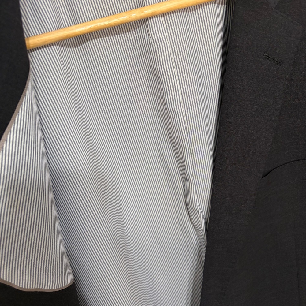 Brooks Brothers Explorer Madison Fit Blazer Mens 48R Charcoal Grey Wool Blend - Picture 5 of 8